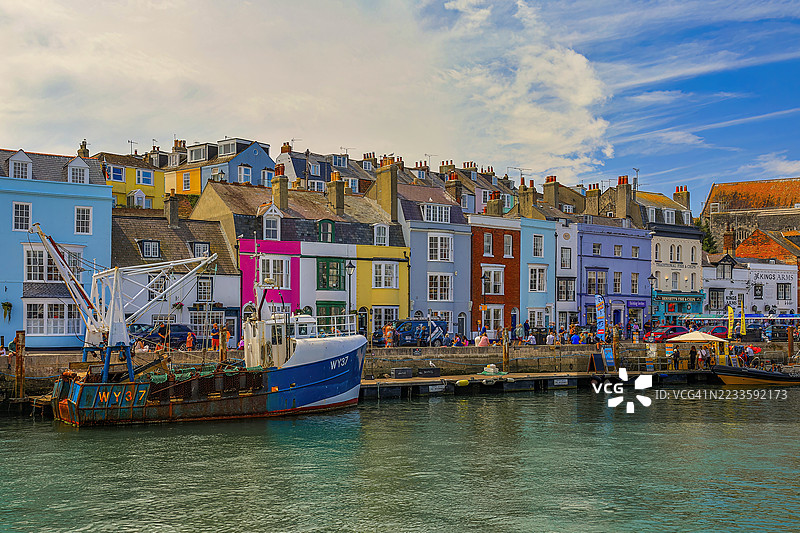 韦茅斯老港，韦茅斯，多塞特，英国图片素材