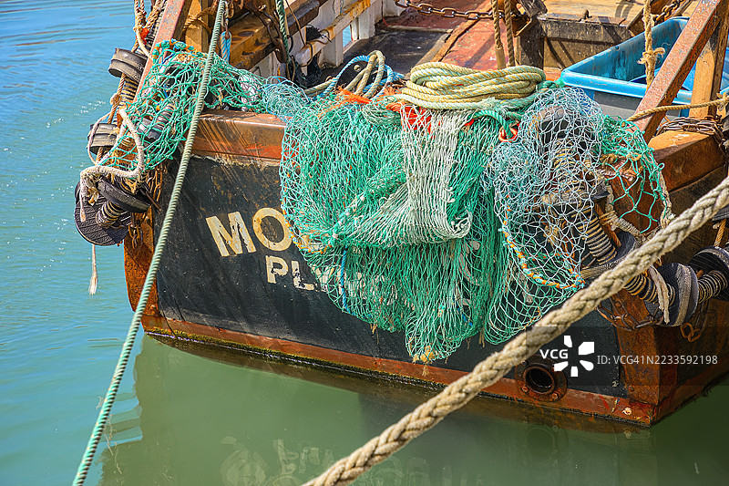 渔船，韦茅斯，多塞特，英国图片素材