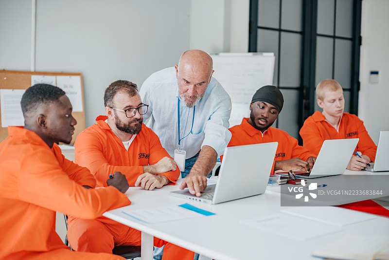 监狱教育项目在现代课堂环境中培养多元成人学习者的希望与团队合作精神图片素材