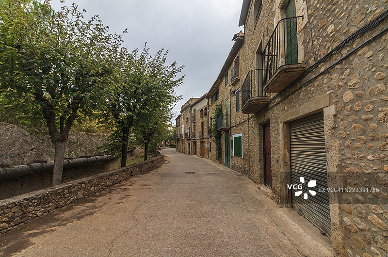 克雷斯皮亚的中世纪氛围村庄图片素材