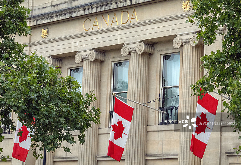 加拿大之家，特拉法加广场，伦敦，英格兰图片素材