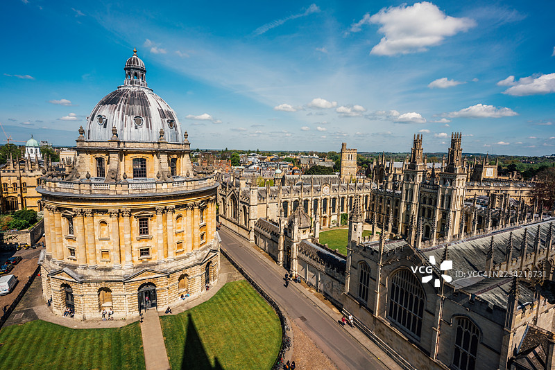 牛津大学的拉德克利夫相机和全灵学院，牛津，牛津郡，英国图片素材