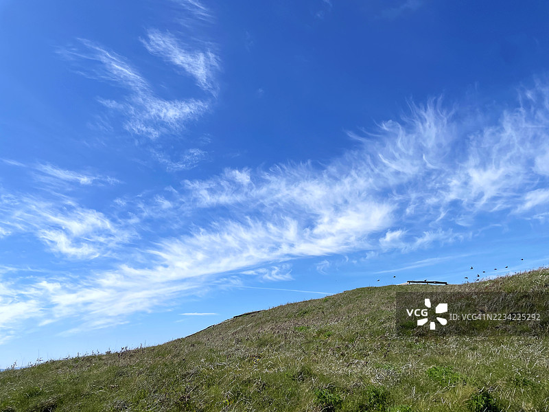 牛头角灯塔，美国营草原，圣胡安岛，华盛顿图片素材