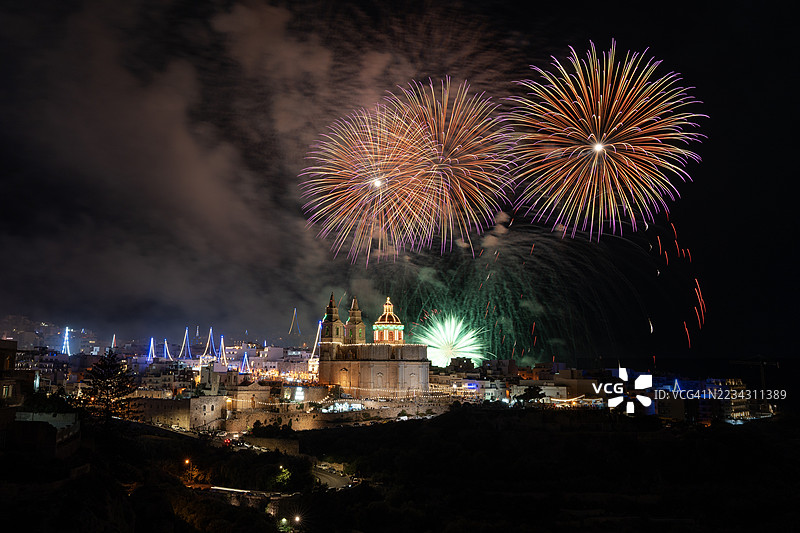 在马耳他最北端的城镇梅利哈，庆祝名为“Il-Vitorja”的宗教节日，亦即圣母玛利亚的诞辰，或称为“胜利之女”。9月8日通常被称为马耳他的胜利日。图片素材