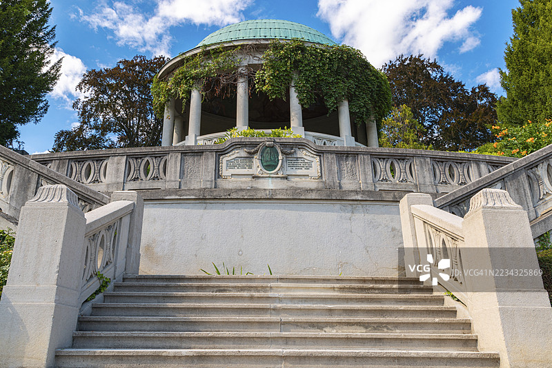 奥地利下奥地利州巴登温泉公园的贝多芬神庙图片素材
