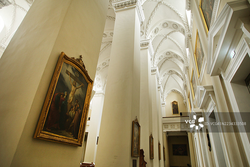 立陶宛 - 维尔纽斯大教堂大殿图片素材