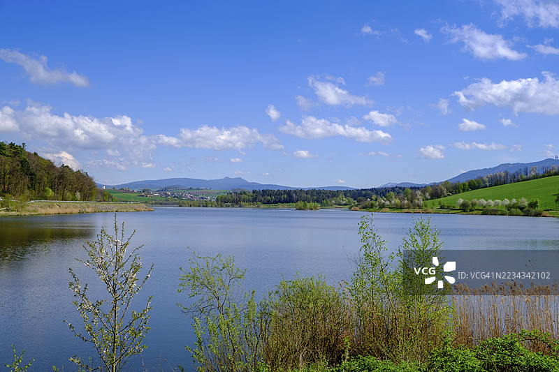 德拉亥湖,福尔特市,巴伐利亚森林,上普法尔茨,巴伐利亚,德国图片素材