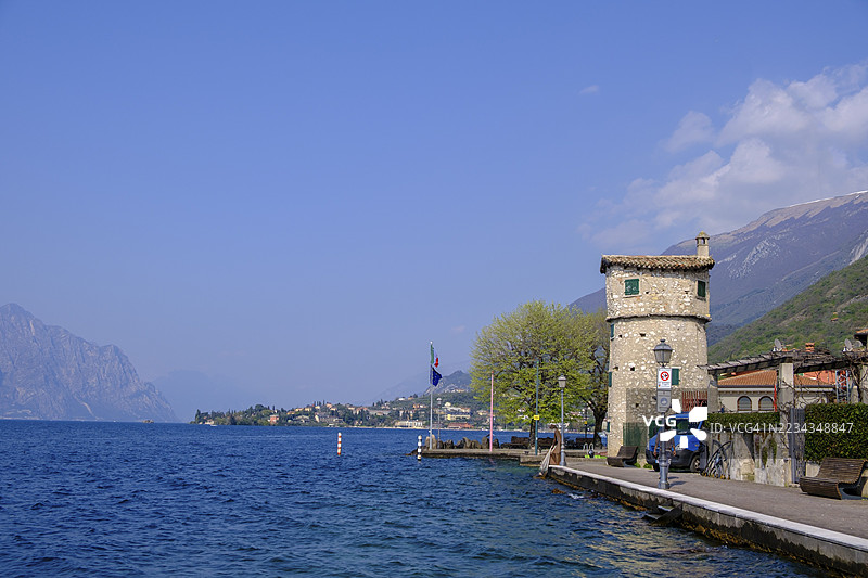 托里切拉,马尔切西内的卡索内,加尔达湖,威尼托,意大利图片素材