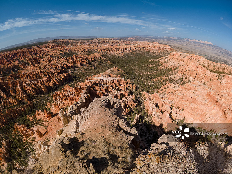 布莱斯峡谷国家公园壮观岩石 formations的鸟瞰图,位于美国加利福尼亚州奥克斯纳德,布莱斯峡谷北部图片素材