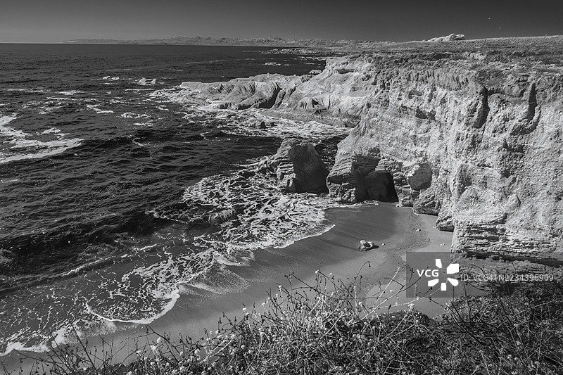 蒙塔纳德奥罗州立公园的悬崖小道海湾，加利福尼亚州圣路易斯县图片素材