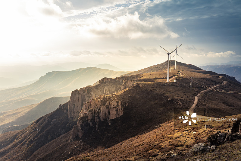 日落时的山脉图片素材