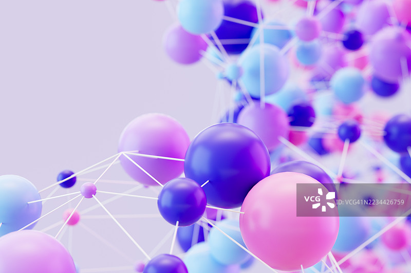 动态的人工智能代理网络协同工作图片素材