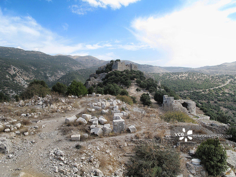 以色列尼姆罗德堡国家公园的尼姆罗德堡图片素材