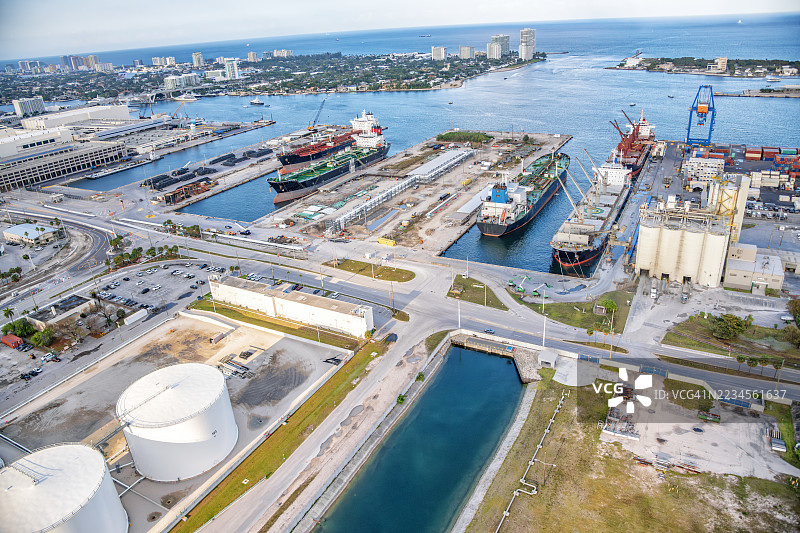 埃弗格雷德斯港空中视角图片素材