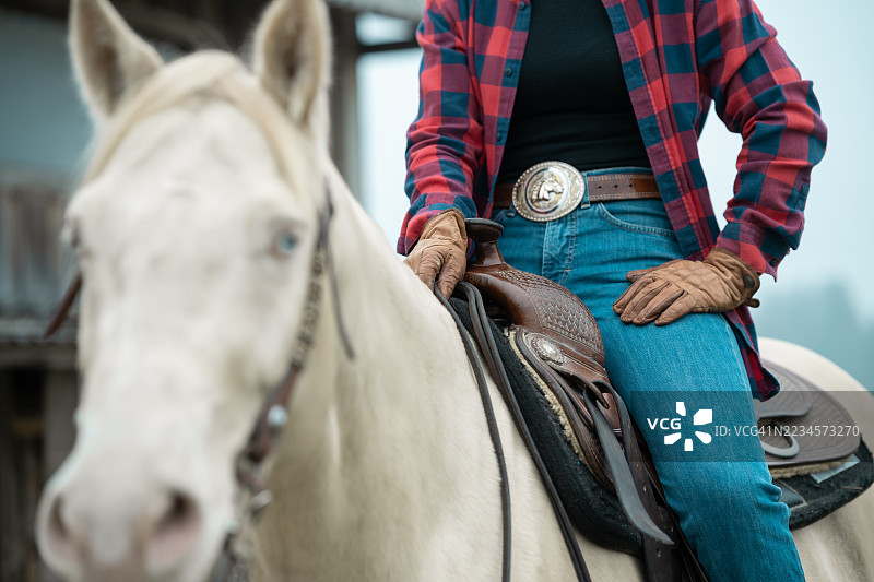 骑马的女性西方骑手图片素材