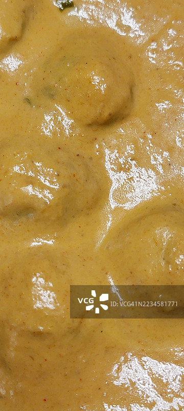 马来库夫塔，孟加拉印度菜，酥油，黄油，蔬菜，鸡肉，羊肉图片素材