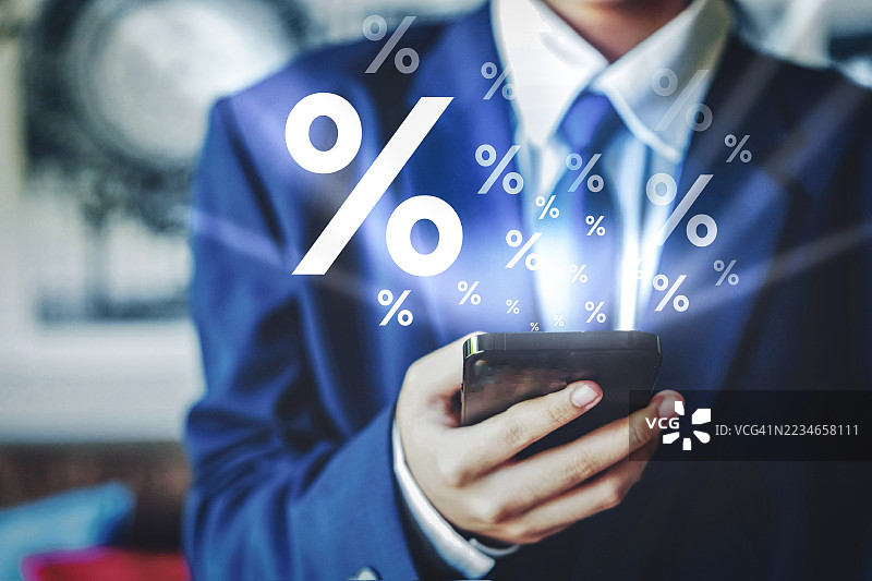 利率百分比图标概念，利率的概念图片素材