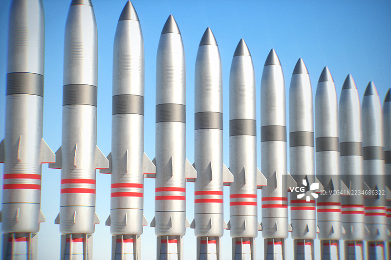 导弹准备发射。图片素材
