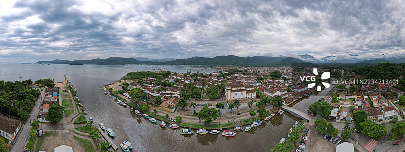 巴西里约热内卢的帕拉蒂市鸟瞰图图片素材