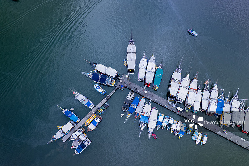 巴西里约热内卢帕拉提的码头俯视图图片素材