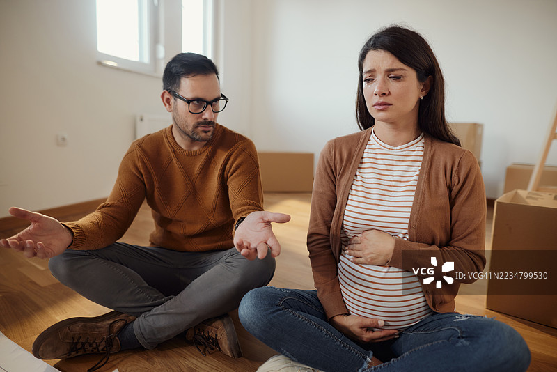 怀孕夫妇的关系问题！图片素材