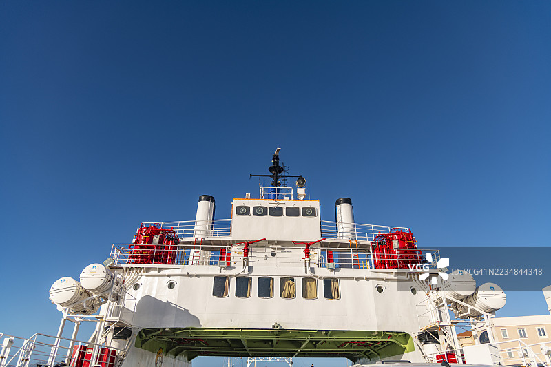 撒丁岛，前往马达莱纳岛的渡轮图片素材