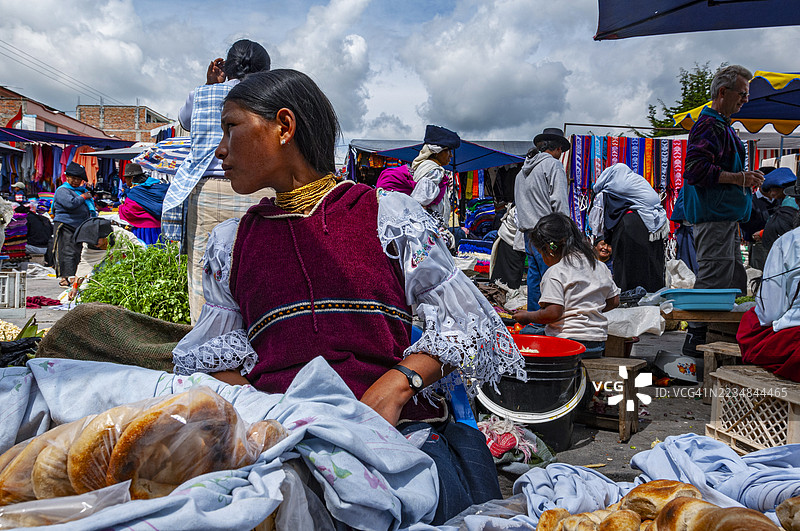厄瓜多尔，奥塔瓦洛市场图片素材