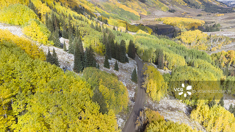 科罗拉多落基山脉的多彩秋天图片素材