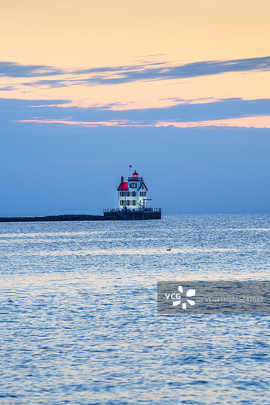 洛雷恩灯塔，伊利湖，俄亥俄州图片素材