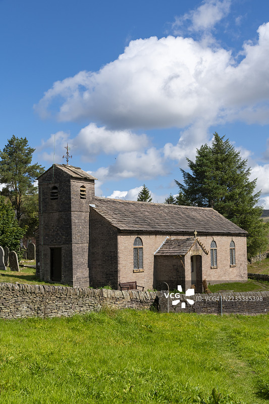 英格兰切eshire的麦克尔斯菲尔德附近的森林教堂图片素材