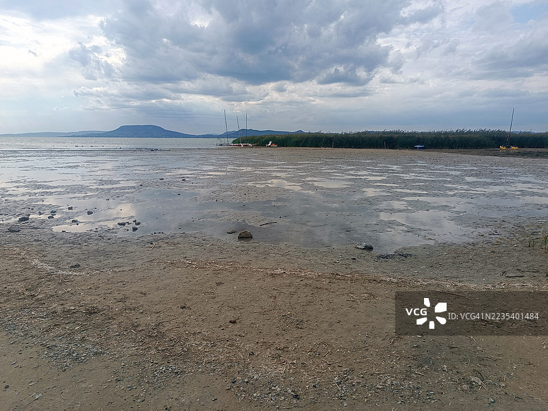 匈牙利巴拉顿湖水位偏低 1图片素材