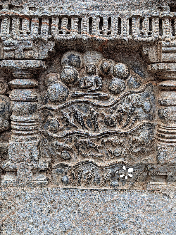 卡纳塔克邦霍伊萨拉王国的切纳卡萨瓦寺庙雕塑图片素材