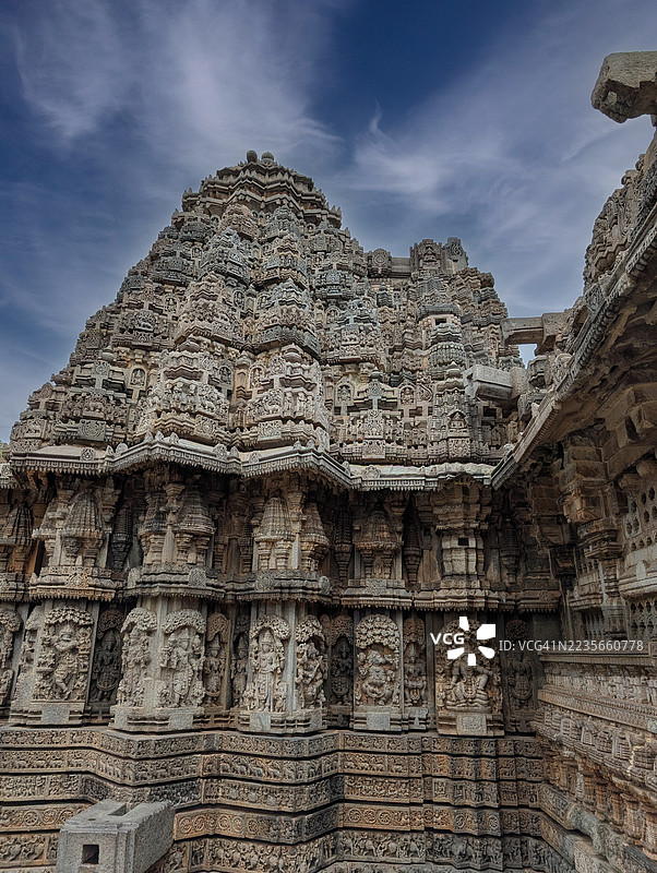 卡纳塔克邦霍伊萨拉王国的切纳卡萨瓦寺庙雕塑图片素材