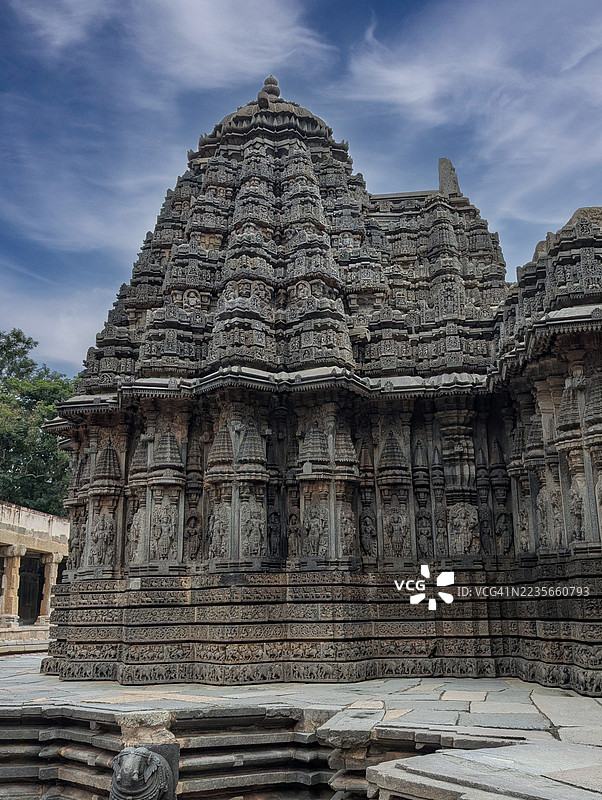 卡纳塔克邦霍伊萨拉王国的切纳卡萨瓦寺庙雕塑图片素材