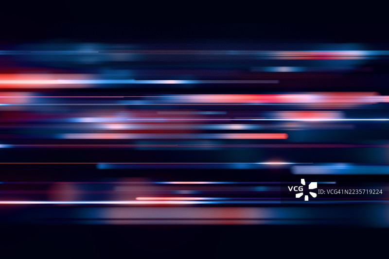 夜空中流动的光辉光带图片素材