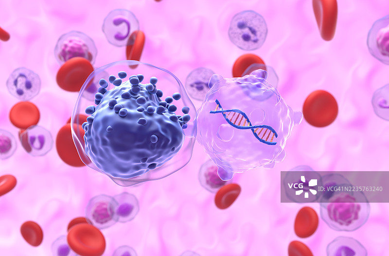 急性髓性白血病的基因治疗概念插图图片素材