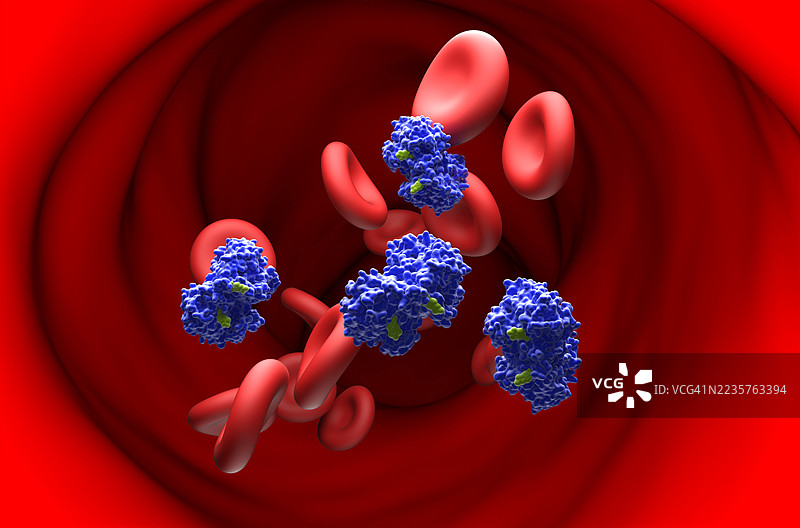 与COX-2结合的布洛芬插图图片素材
