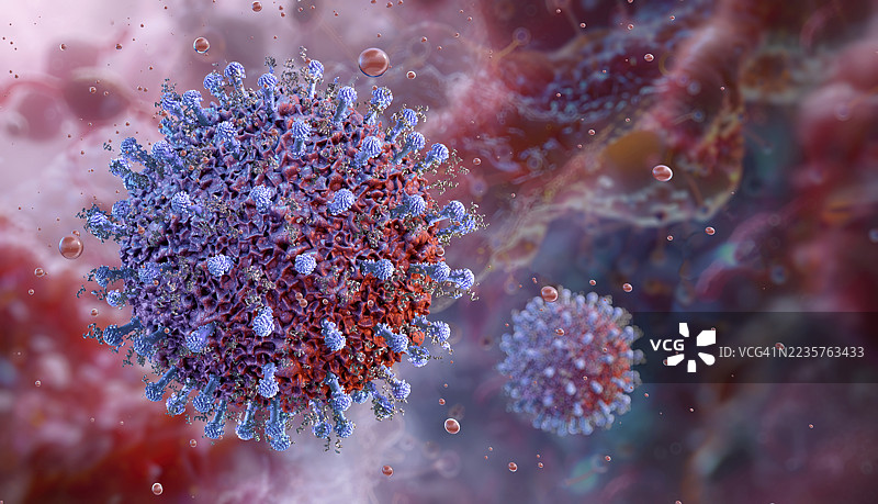 巨细胞病毒颗粒插图图片素材
