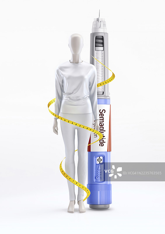 减肥药，概念插图图片素材