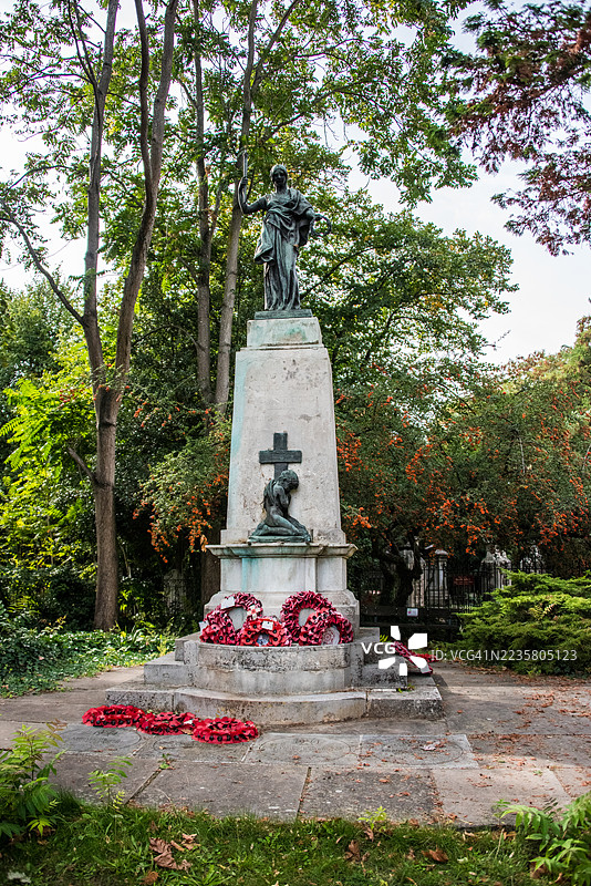 福勒姆的教区花园战争纪念碑图片素材