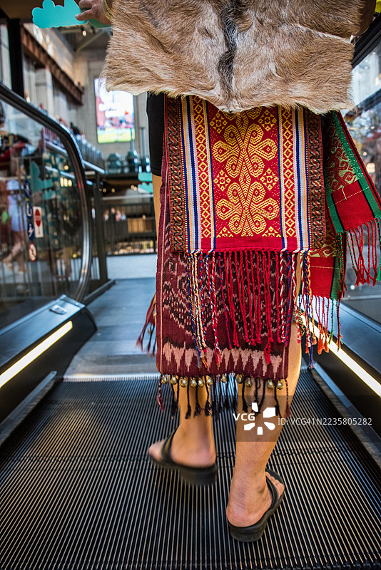 达雅克纺织品和流苏图片素材