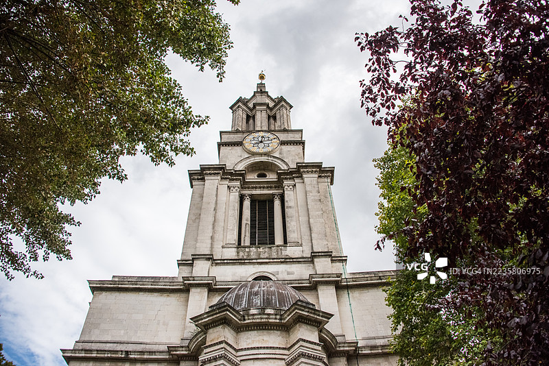 圣安妮教堂，莱姆豪斯西立面图片素材