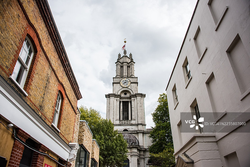 圣安妮教堂，来自圣安妮小巷图片素材