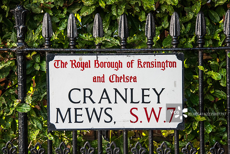 克兰利小巷，南肯辛顿图片素材