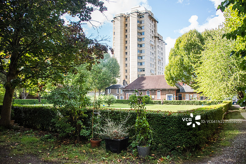 摩拉维亚教堂和围篱四分区，摩拉维亚小道图片素材