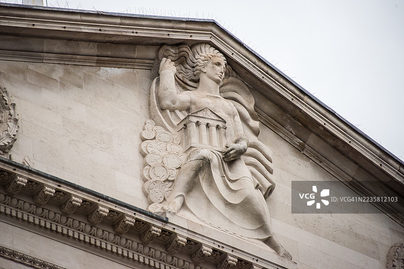 英格兰银行山墙，针线街图片素材