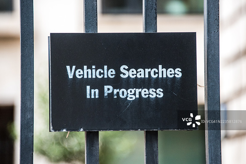 车辆搜查进行中标志图片素材