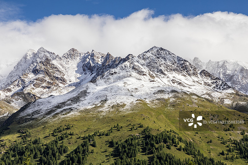 斯特尔维奥国家公园的雪山图片素材