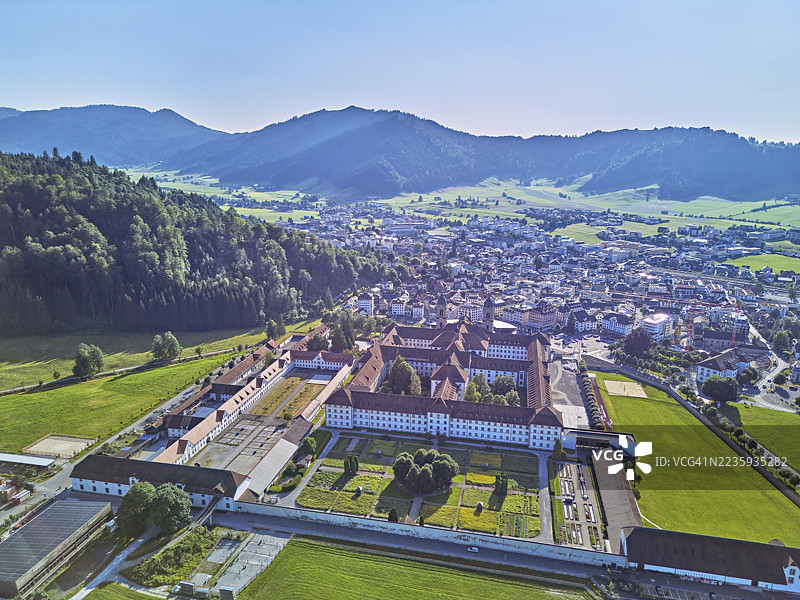 本尼迪克特修道院，修道院，朝圣地，艾因西德伦，施维茨州，瑞士图片素材