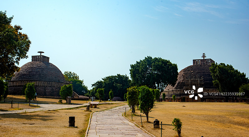 桑奇大塔，联合国教科文组织世界遗产，印度中央邦。图片素材